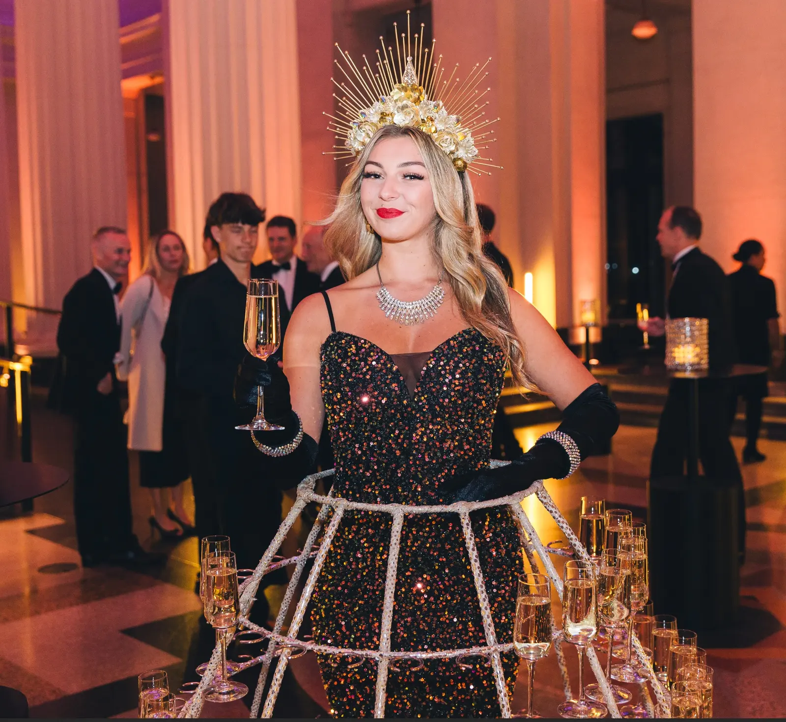 Champagne dresses Auckland event