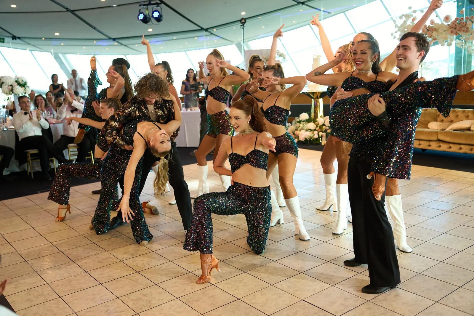 Choreographed dancers corporate event