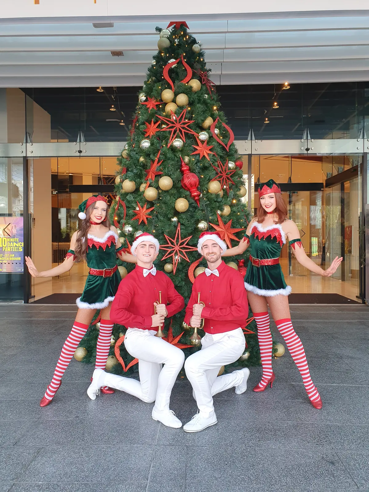 Christmas themed dancers corporate event