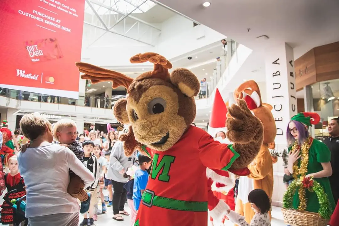 Mascot performer entertaining guests at an event