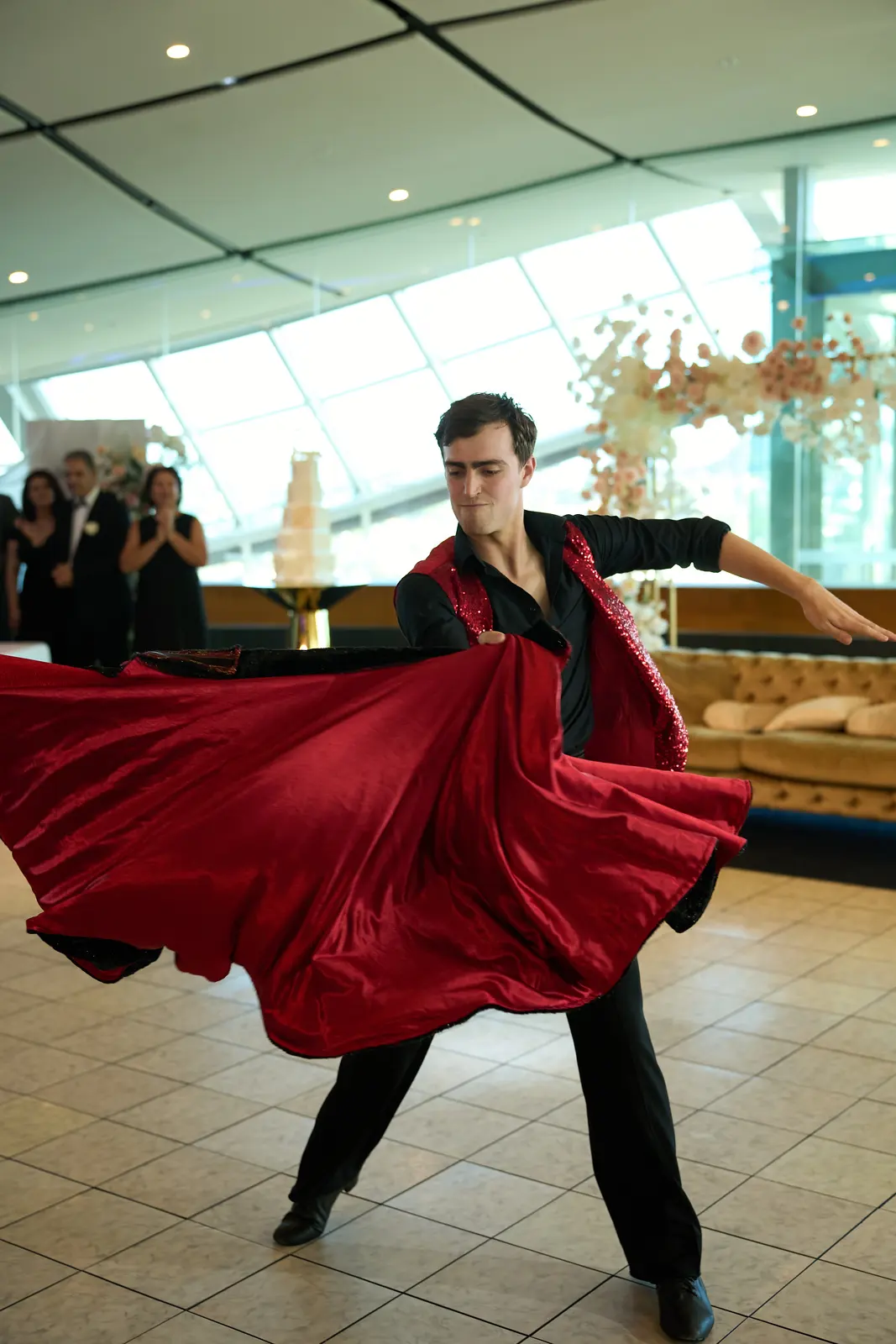 Professional dancers stage show